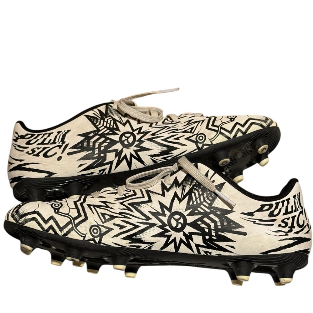 Puma x Christian Pulisic II FG/AG Kids Soccer Cleats Black & White Graphic Sz 5 - Picture 9 of 14